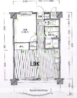 福岡県福岡市中央区荒戸2丁目【マンション】の間取り