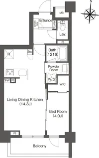 バウスステージ大濠【2階】の間取り