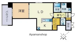 GRANRIVER HAKATA【501号室】の間取り