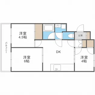 エメラルドマンション若宮【2階】の間取り