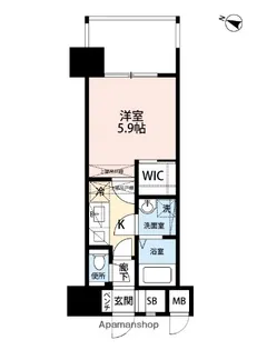 福岡県福岡市中央区唐人町1丁目【マンション】の間取り