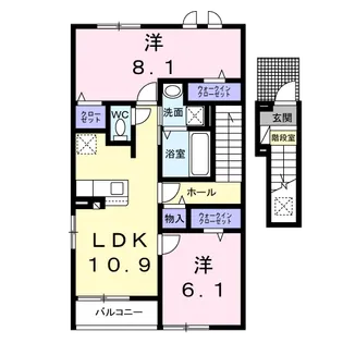 サクラ アパートメント【2階】の間取り