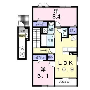 サクラ アパートメント【2階】の間取り