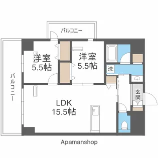 レクサスガーデン箱崎タワーズWEST【7階】の間取り