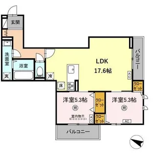 D-ROOM KAWAZOE【3階】の間取り
