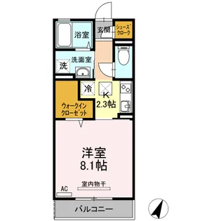 DーROOM OーDIK GARDEN【1階】の間取り