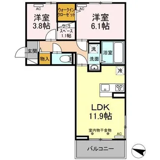 ジャルダン【2階】の間取り