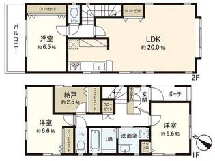 福岡県福岡市南区高宮3丁目【一戸建】の間取り