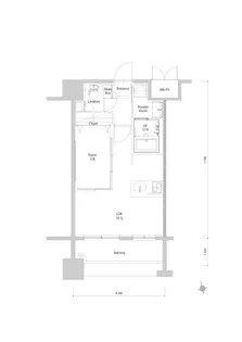 エンクレスト博多EXCEED【4階】の間取り