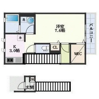 福岡県福岡市南区横手3丁目【アパート】の間取り