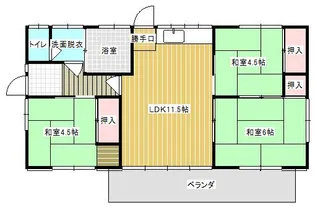 福岡県古賀市新久保2丁目【一戸建】の間取り