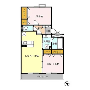 リベルテ空港東【3階】の間取り