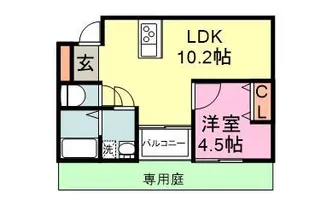 1LDKの間取り画像