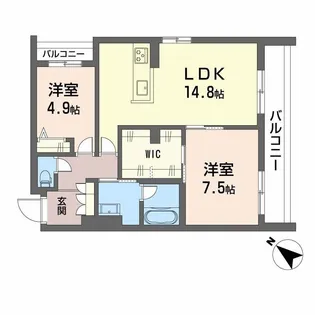 福岡県福岡市南区清水3丁目【マンション】の間取り