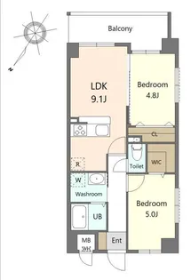 ALIVIS諸岡【5階】の間取り