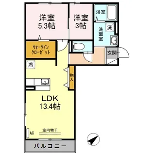 DーROOM地行【3階】の間取り