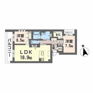 福岡県福岡市中央区平尾浄水町【マンション】の間取り