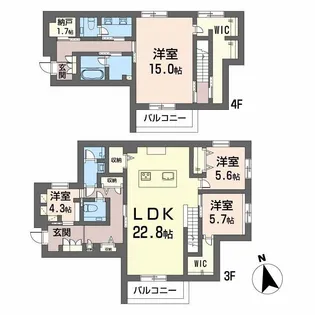 福岡県福岡市中央区平尾浄水町【マンション】の間取り