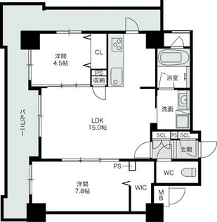 ラフィーネ博多南【2階】の間取り