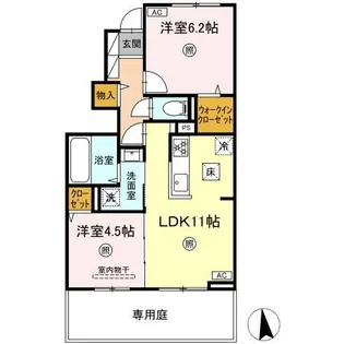 メゾンカオル【1階】の間取り