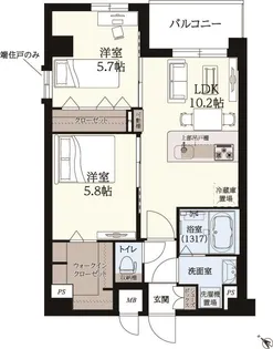 ギャラクシー南福岡駅前【10階】の間取り