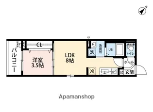 福岡県福岡市南区塩原3丁目【アパート】の間取り