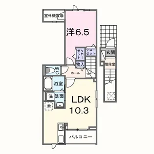 カーサ ラ ルーチェ Ⅰ【2階】の間取り