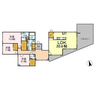 フォレスタリア高宮浄水【3階】の間取り