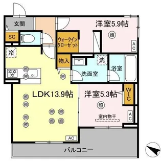 GrandValley 博多【3階】の間取り