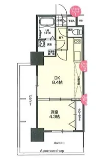 №72 HARBOR EAST TOWER【9階】の間取り