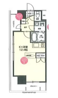 №72 HARBOR EAST TOWER【6階】の間取り