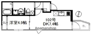 福岡県福岡市中央区今川1丁目【アパート】の間取り