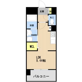LIBTH箱崎宮前【1405号室】の間取り