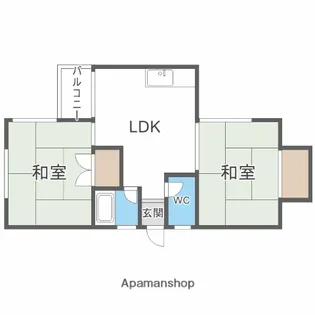 福岡県糟屋郡篠栗町大字尾仲【アパート】の間取り