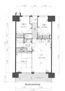 エクレール貝塚【5階】の間取り