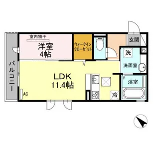 アンクール志免中央【1階】の間取り