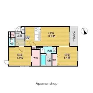 U RESIDENCE 東比恵【1階】の間取り