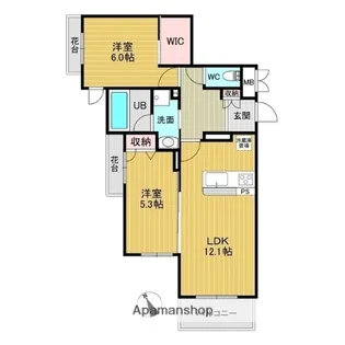 U RESIDENCE 東比恵【4階】の間取り