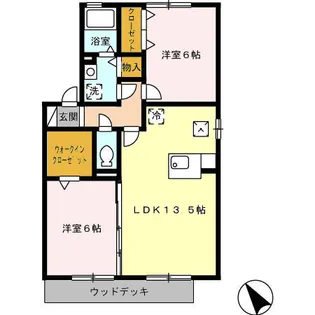 パルトネールII A棟【1階】の間取り