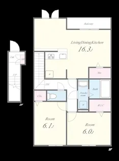 アン ボロンテ【2階】の間取り