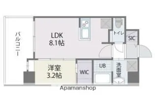 アルティザ博多ミッドシティ【9階】の間取り