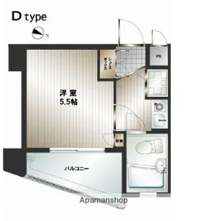 ダイナコート博多【5階】の間取り