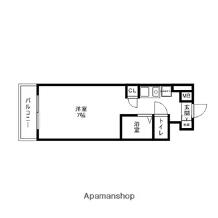 1Kの間取り画像