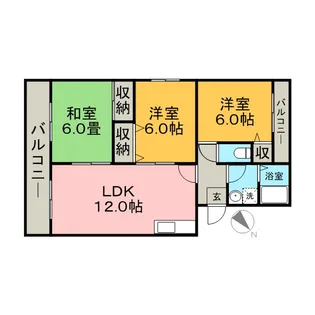 福岡県福岡市博多区井相田3丁目【マンション】の間取り