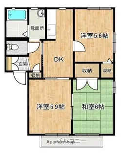 福岡県福岡市南区警弥郷3丁目【アパート】の間取り