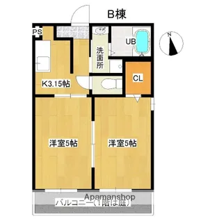 福岡県福岡市南区野多目2丁目【アパート】の間取り