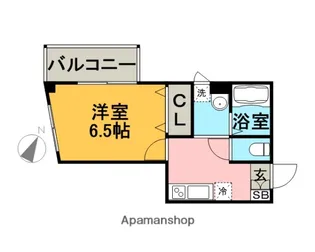 福岡県福岡市博多区美野島2丁目【アパート】の間取り