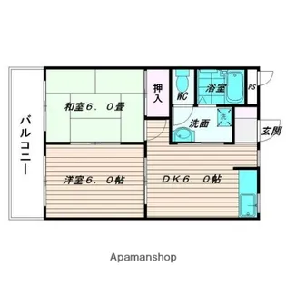 福岡県福岡市博多区空港前3丁目【マンション】の間取り