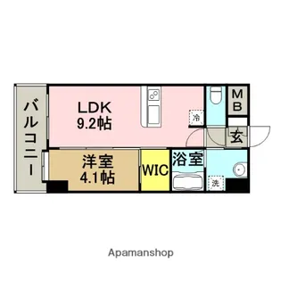 福岡県福岡市博多区博多駅前2丁目【マンション】の間取り