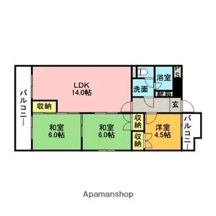 福岡県福岡市南区向新町2丁目【マンション】の間取り